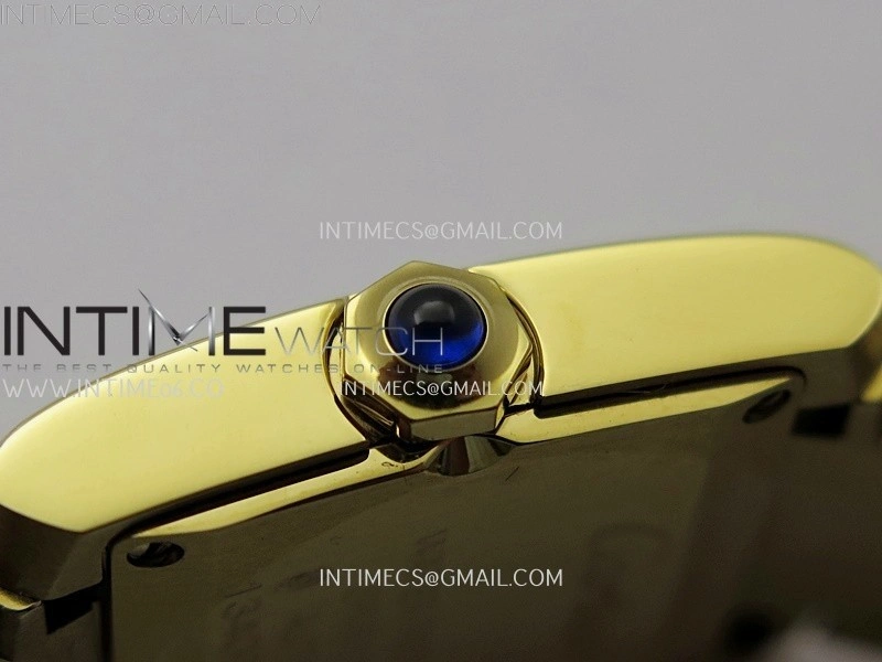 Tank Francaise Ladies 21.2mm YG 8848F 1:1 Best Edition Silver Dial on YG Bracelet Ronda Quartz V2